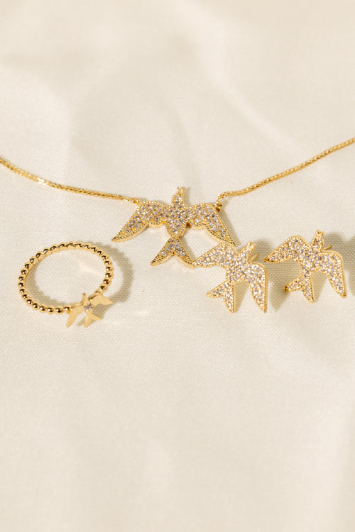 Phoenix pave earrings