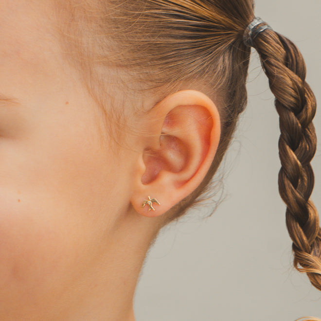 Phoenix Baby Earrings with Zircons