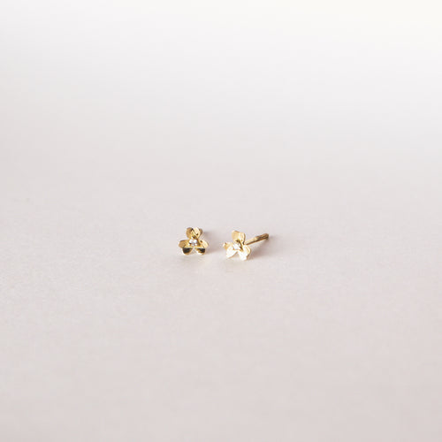 Flower Baby Earrings with Zircons