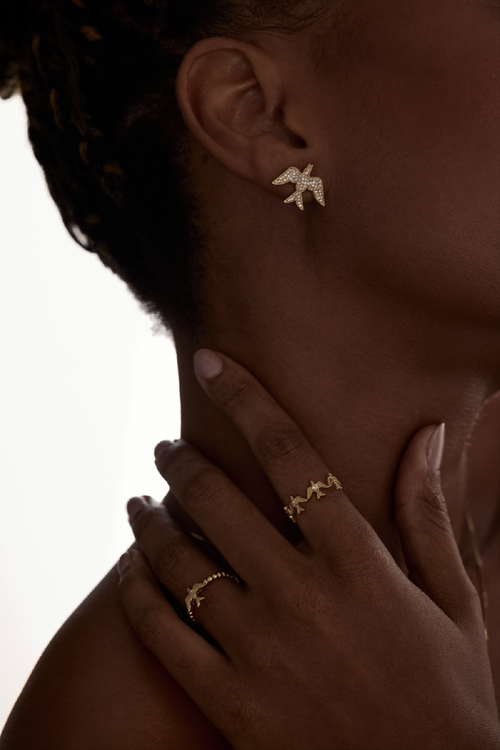 Phoenix pave earrings