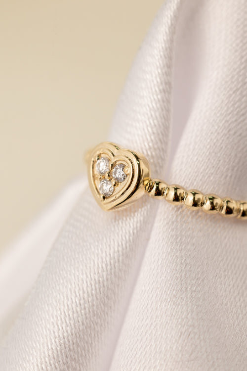 Heart dots ring
