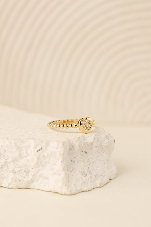 Heart dots ring