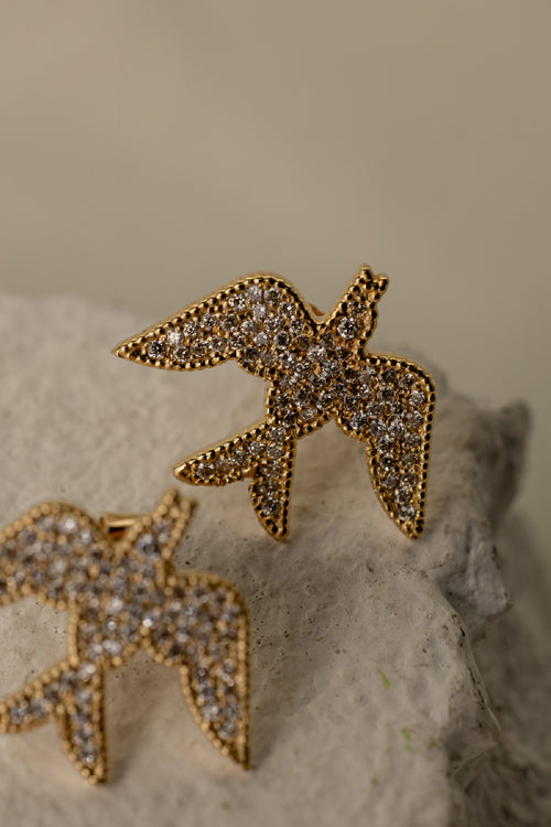 Phoenix pave earrings