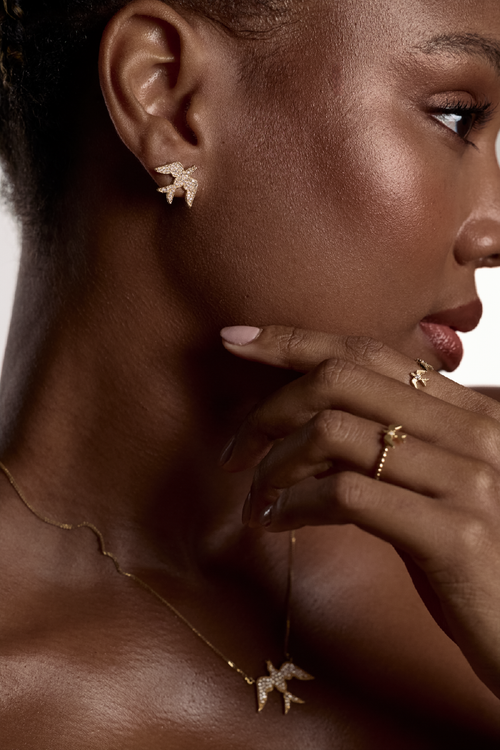 Phoenix pave earrings