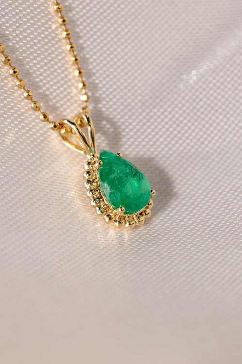 Emerald drop Necklace