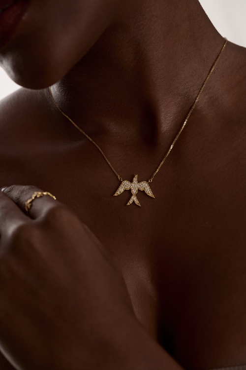 Phoenix pave necklace