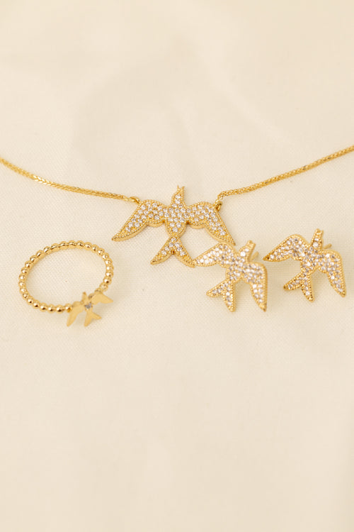 Phoenix pave necklace