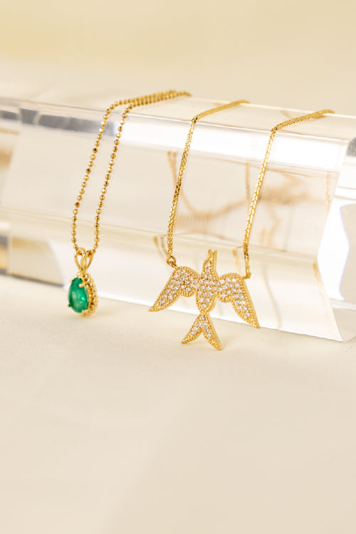 Emerald drop Necklace