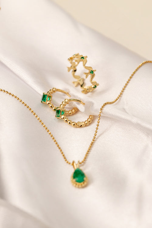 Emerald drop Necklace