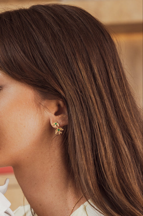 Back & front phoenix earrings