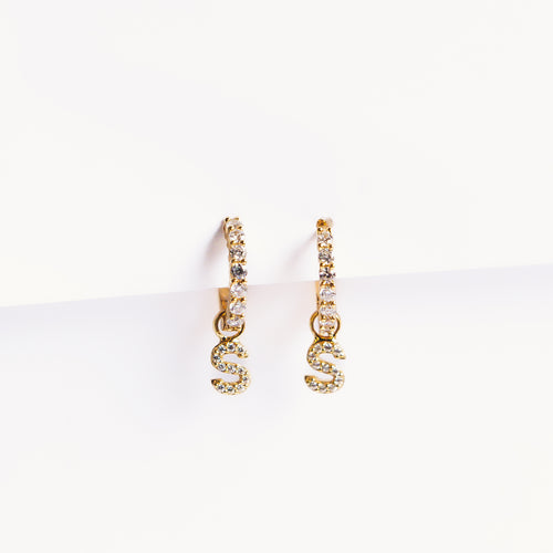 Mini Hoops with a Letter (White)